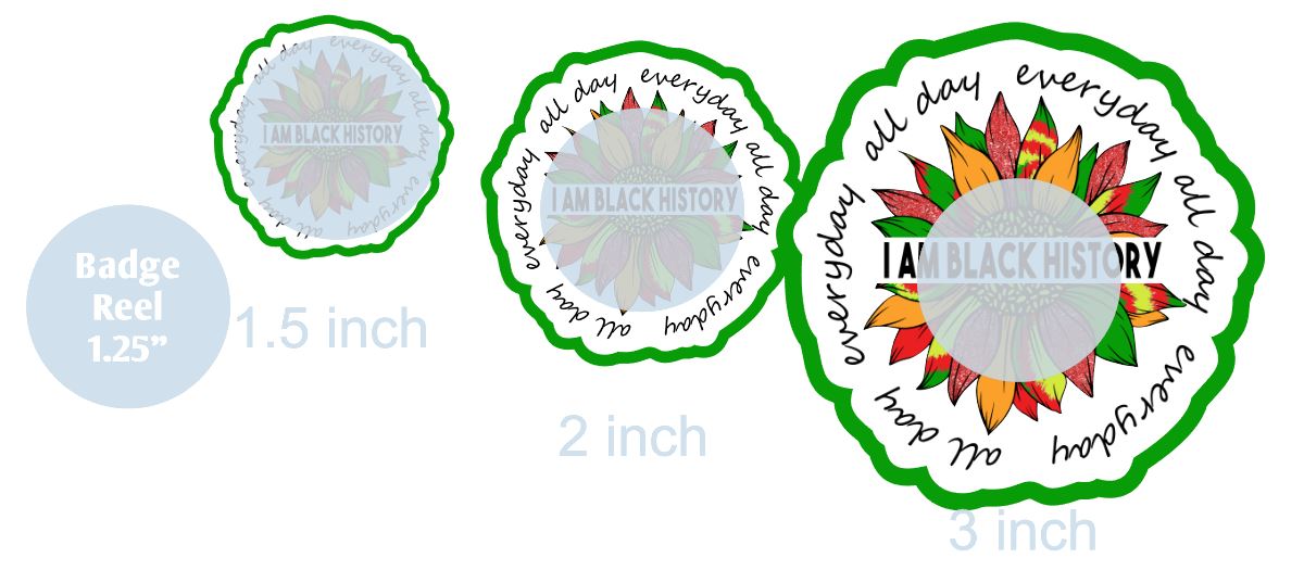 Black History Flower - DECAL AND ACRYLIC SHAPE #DA0836