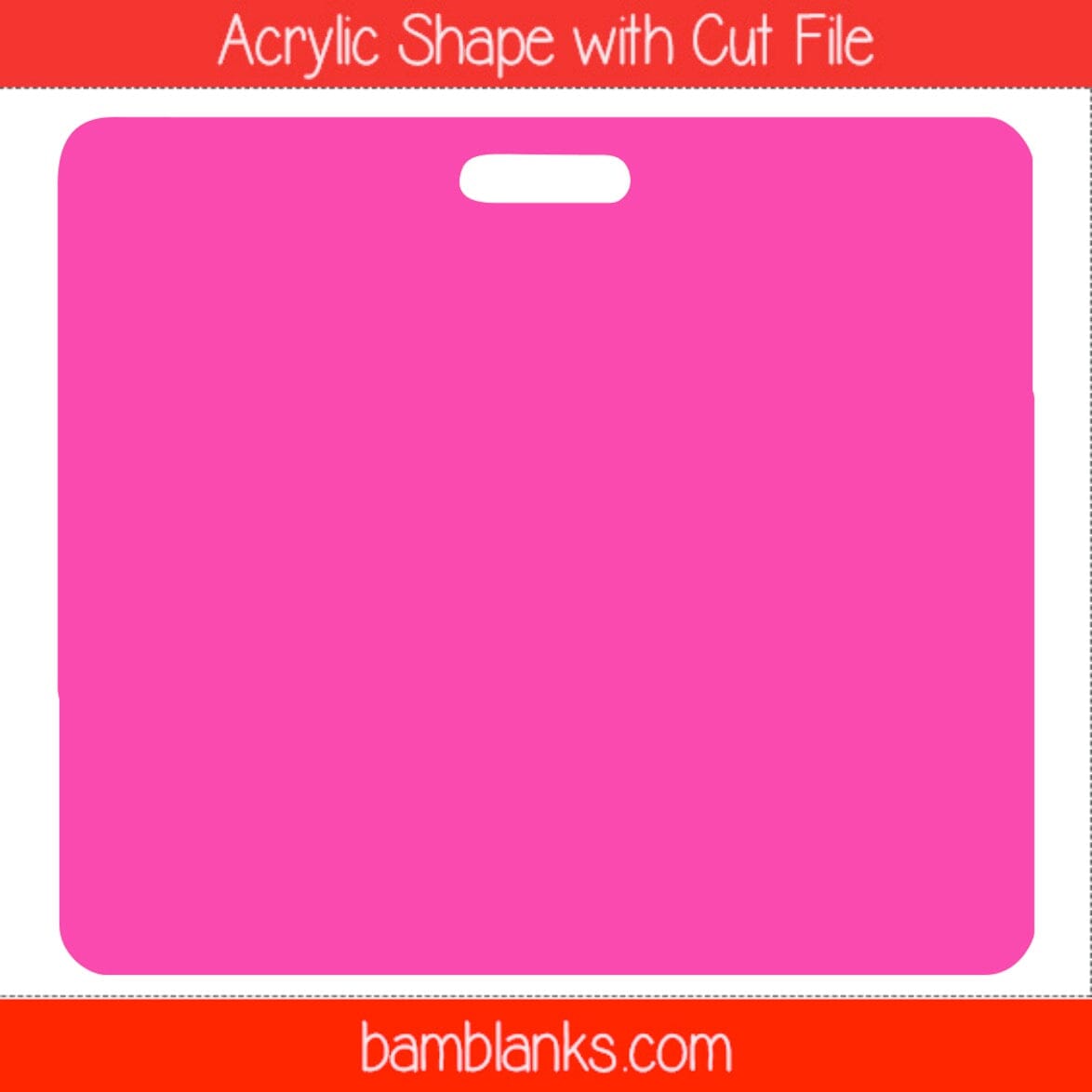 Blank Horizontal Tag - Acrylic Shape #1498