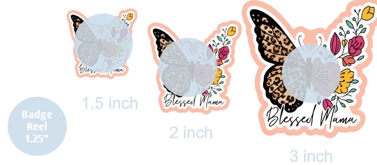 Blessed Mama Butterfly - DECAL AND ACRYLIC SHAPE #DA0986