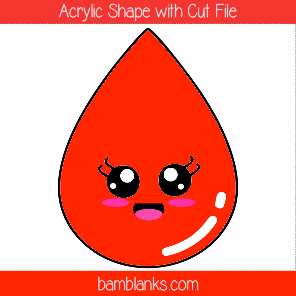 Blood Drop - Acrylic Shape #1413