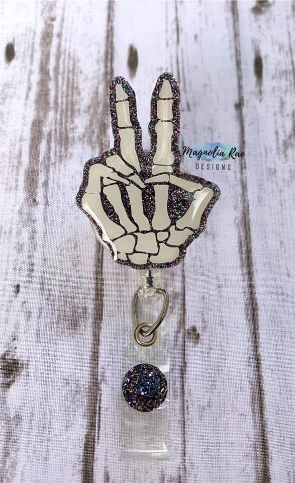 Bones Peace Sign - Acrylic Shape #829