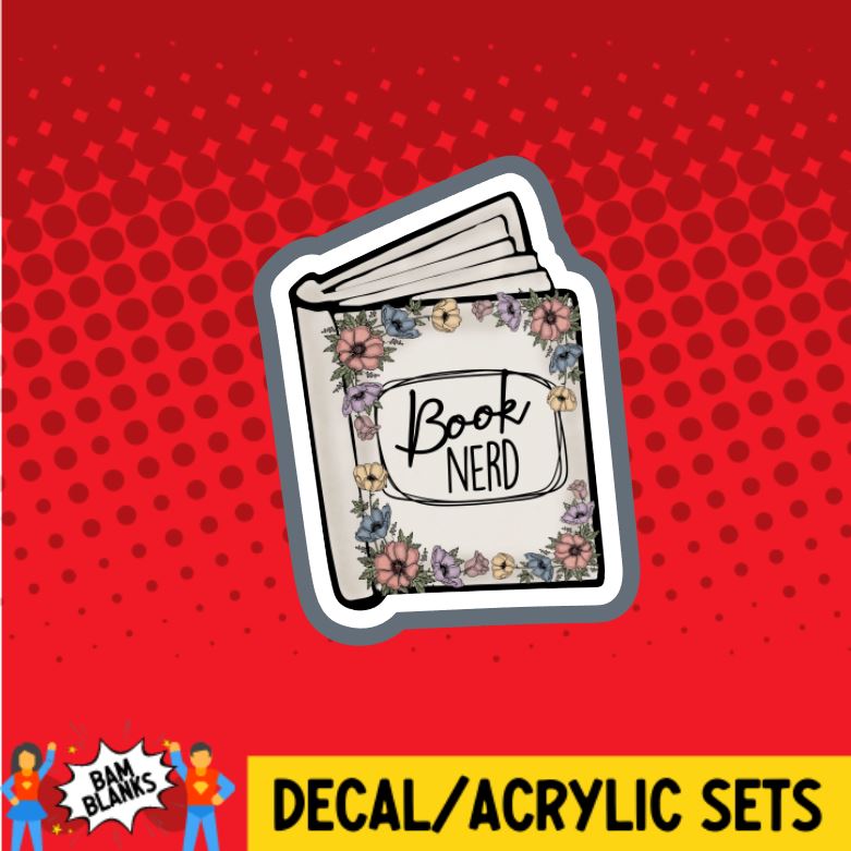 Book Nerd - DECAL AND ACRYLIC SHAPE #DA0342
