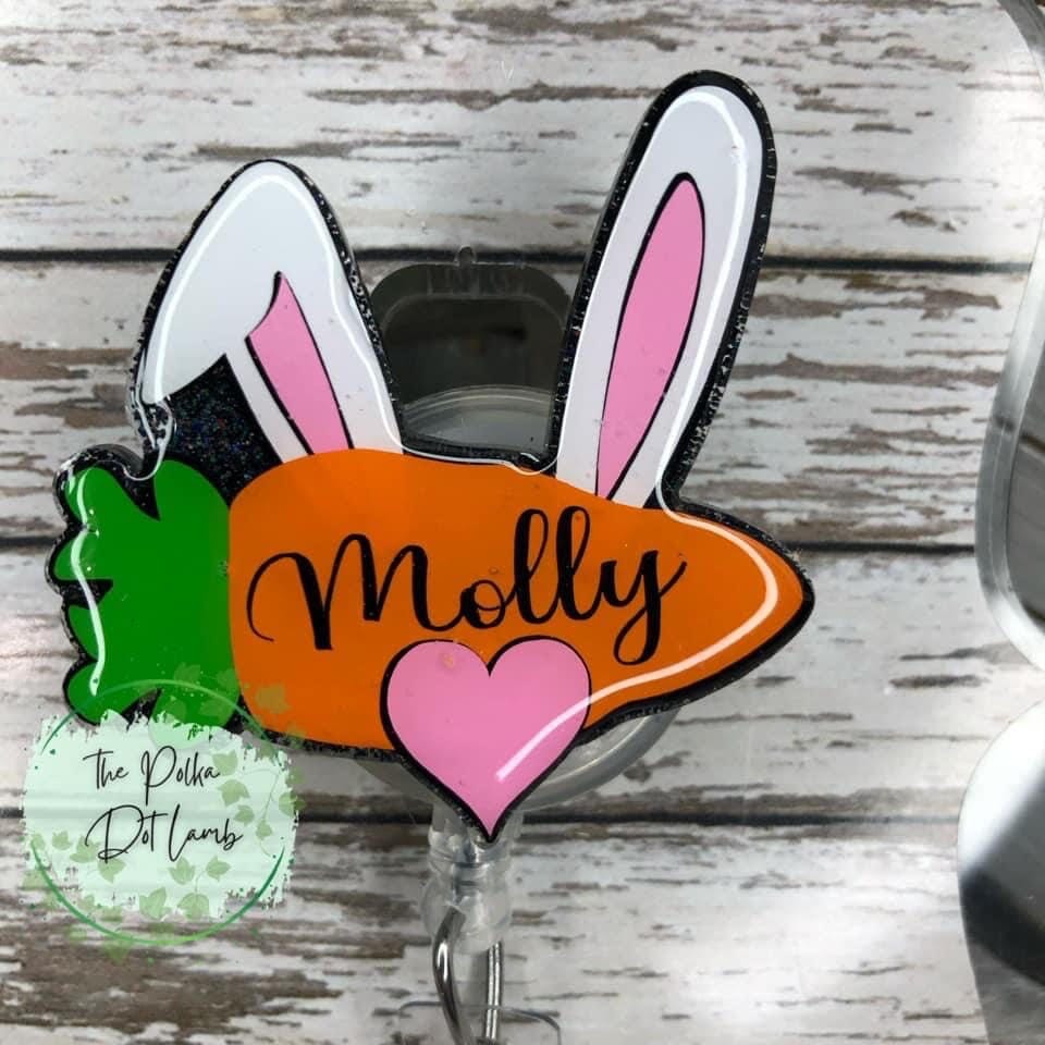 Bunny Name Tag - Acrylic Shape #1352