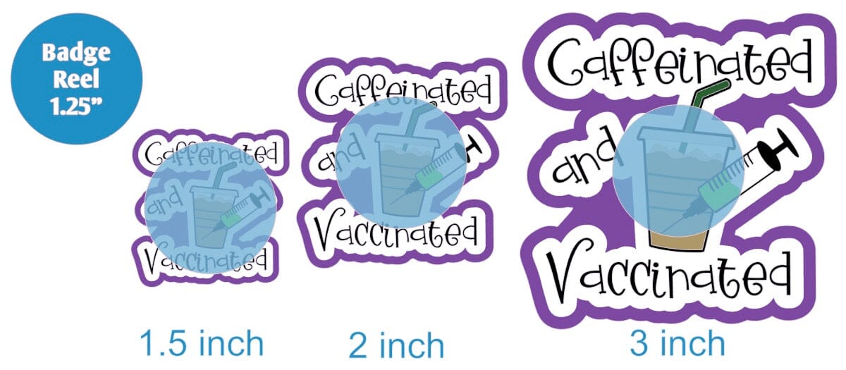 Caffeinated and Vaccinated - Acrylic Shape #1337