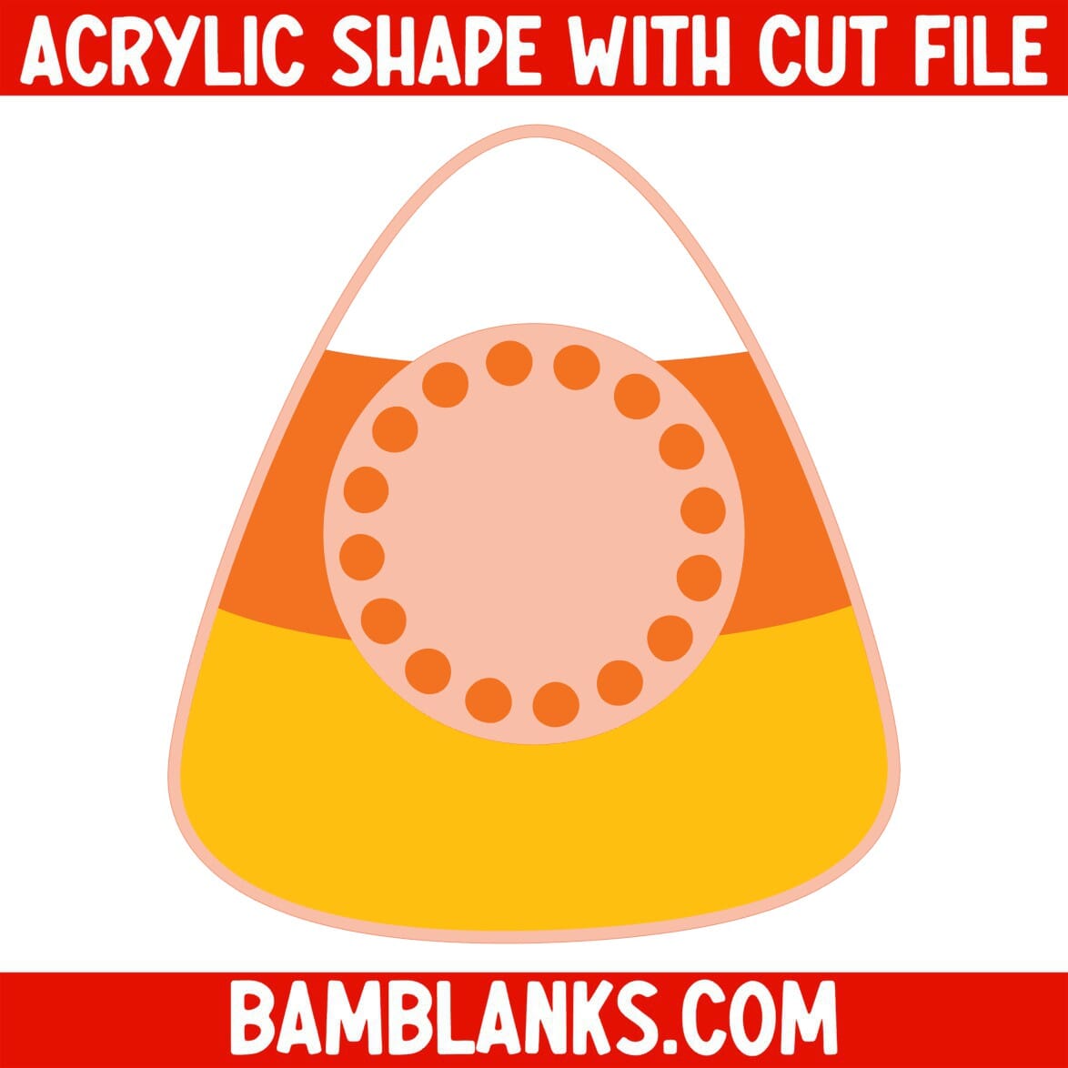 Candy Corn Monogram - Acrylic Shape #861