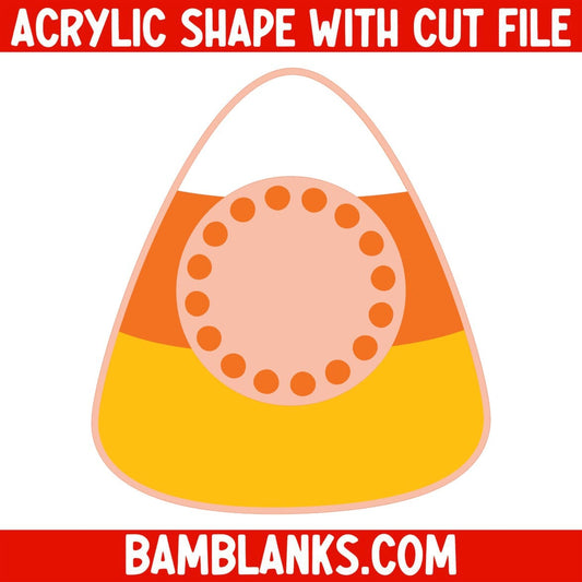 Candy Corn Monogram - Acrylic Shape #861