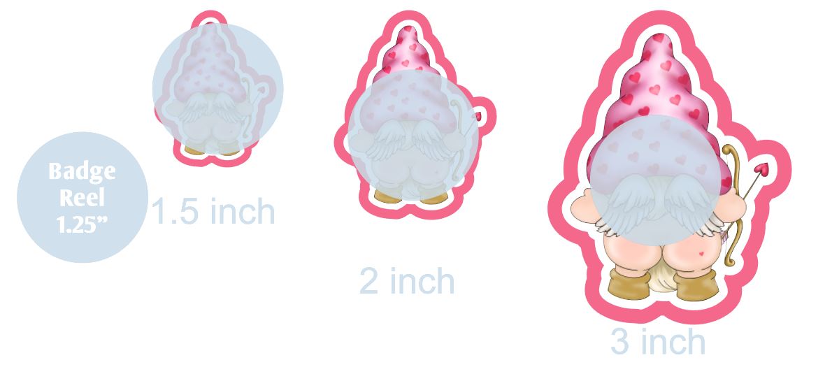 Cheeky Cupid Gnome- DECAL AND ACRYLIC SHAPE #DA0744