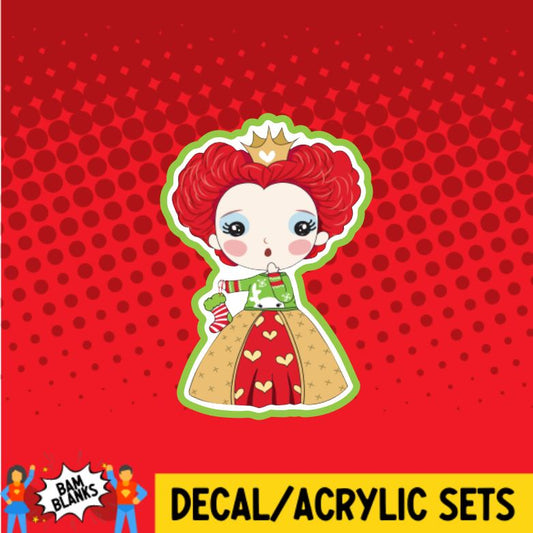 Christmas Heart Queen - DECAL AND ACRYLIC SHAPE #DA0468