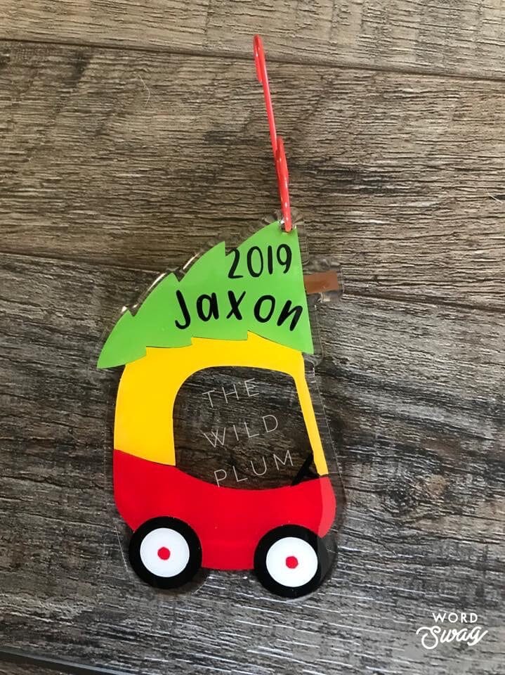 Christmas Kids Car - Acrylic Shape #569