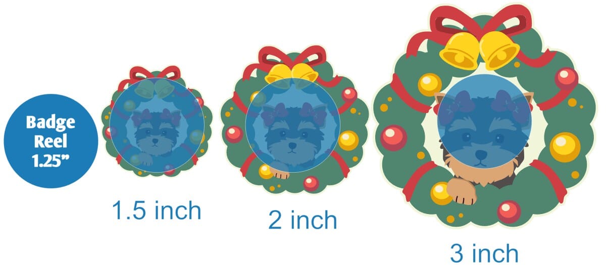 Christmas Yorkie Wreath - Acrylic Shape #1085