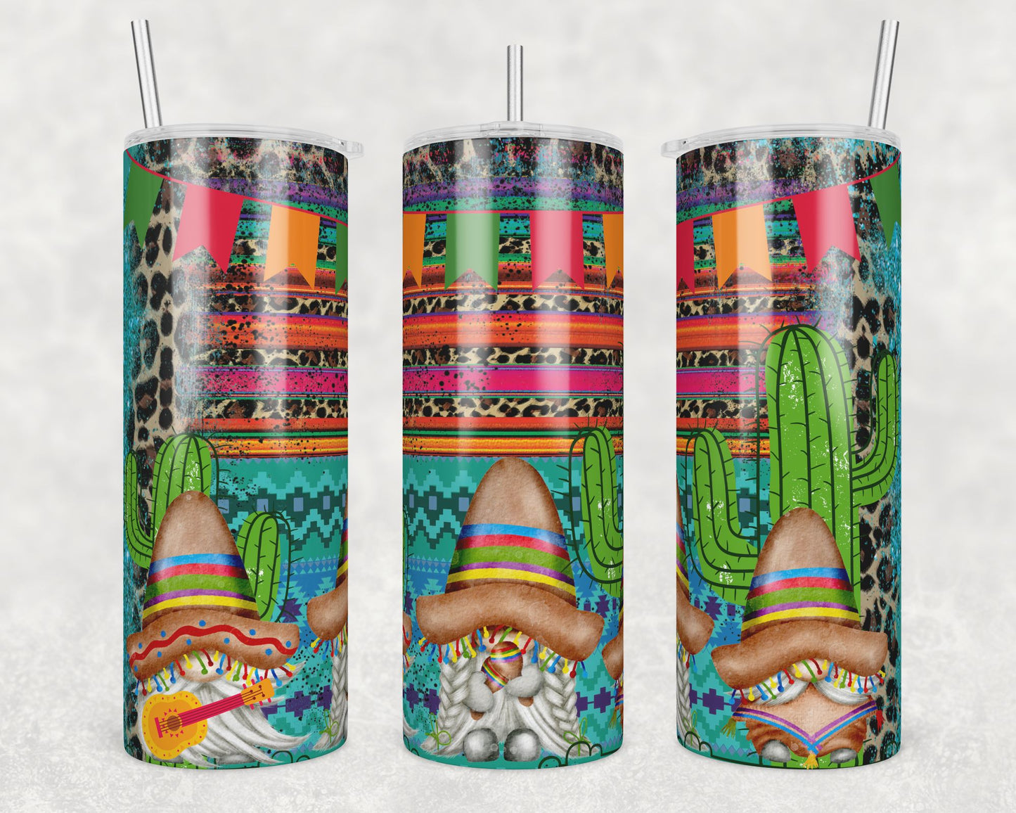 Cinco de Mayo Gnomes - 20 oz Skinny Cup Wrap - CW0074