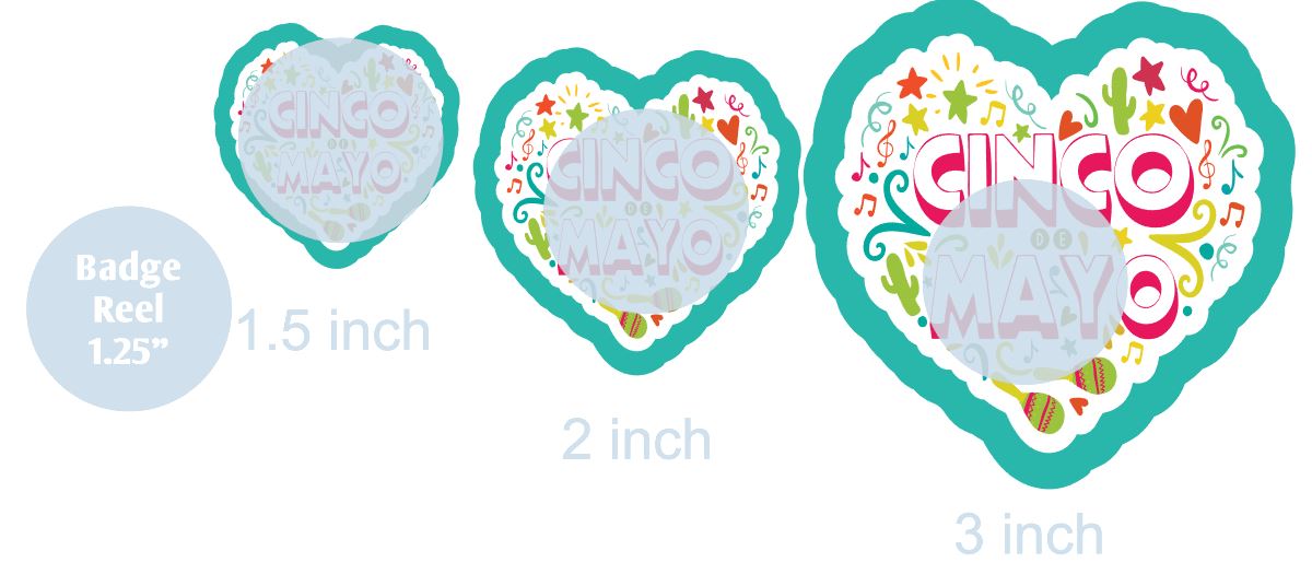 Cinco de Mayo Heart - DECAL AND ACRYLIC SHAPE #DA0724
