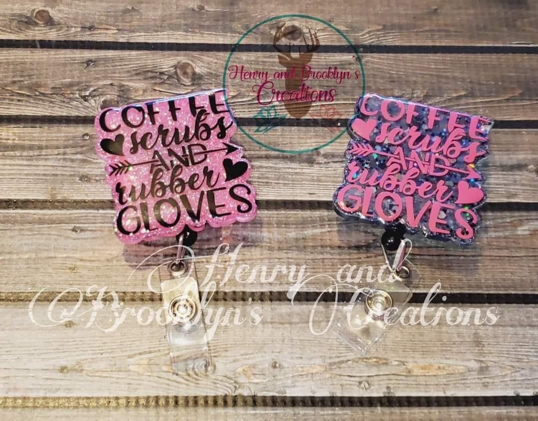 Coffee, Scrubs and Rubber Gloves - Acrylic Shape #107