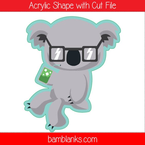 Cool Koala - Acrylic Shape #818