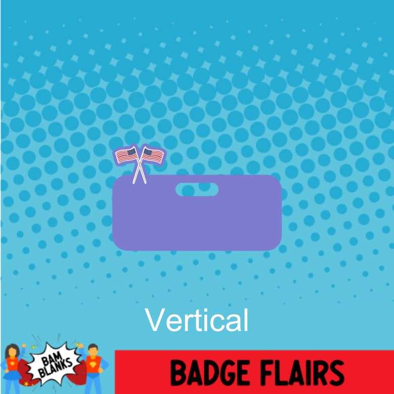 Crossed Flags - BADGE FLAIR DECAL AND ACRYLIC #BF0014