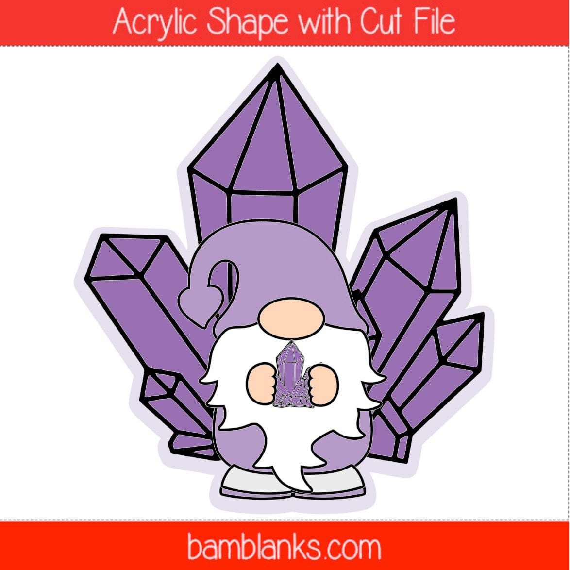Crystal Gnome - Acrylic Shape #1415