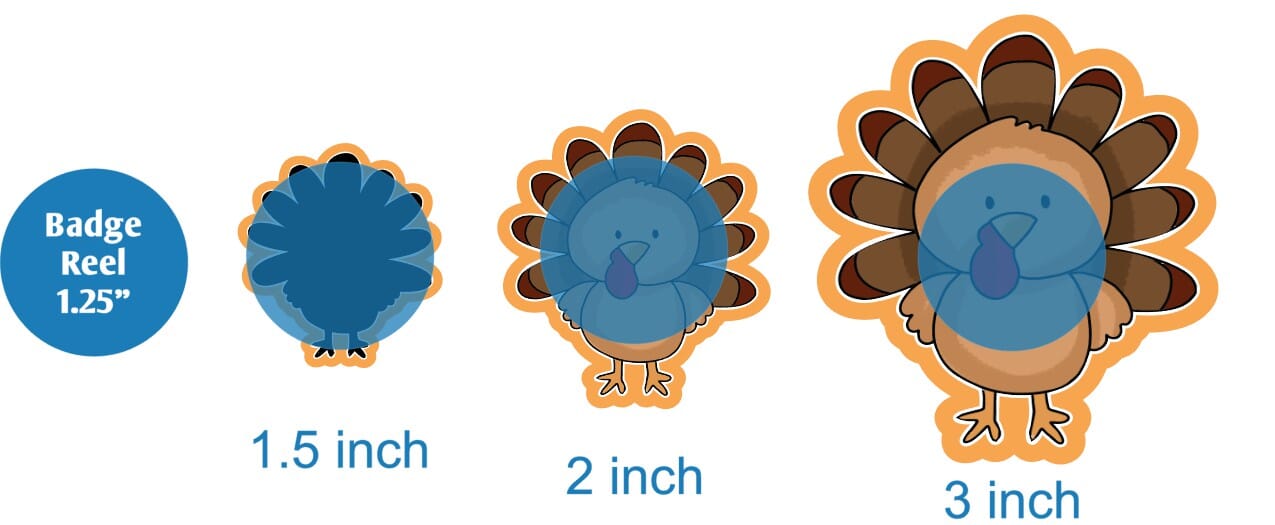 Cute Turkey - DECAL AND ACRYLIC SHAPE #DA0236