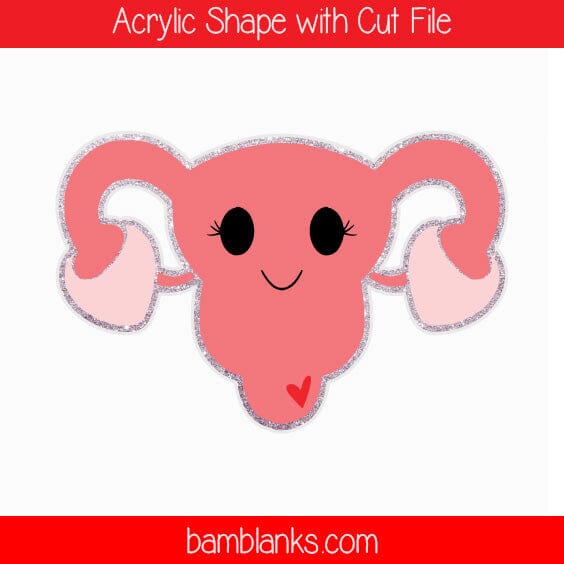 Cute Uterus - Acrylic Shape #327