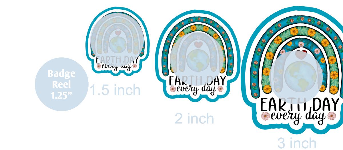 Earth Day Everyday Rainbow- DECAL AND ACRYLIC SHAPE #DA0933
