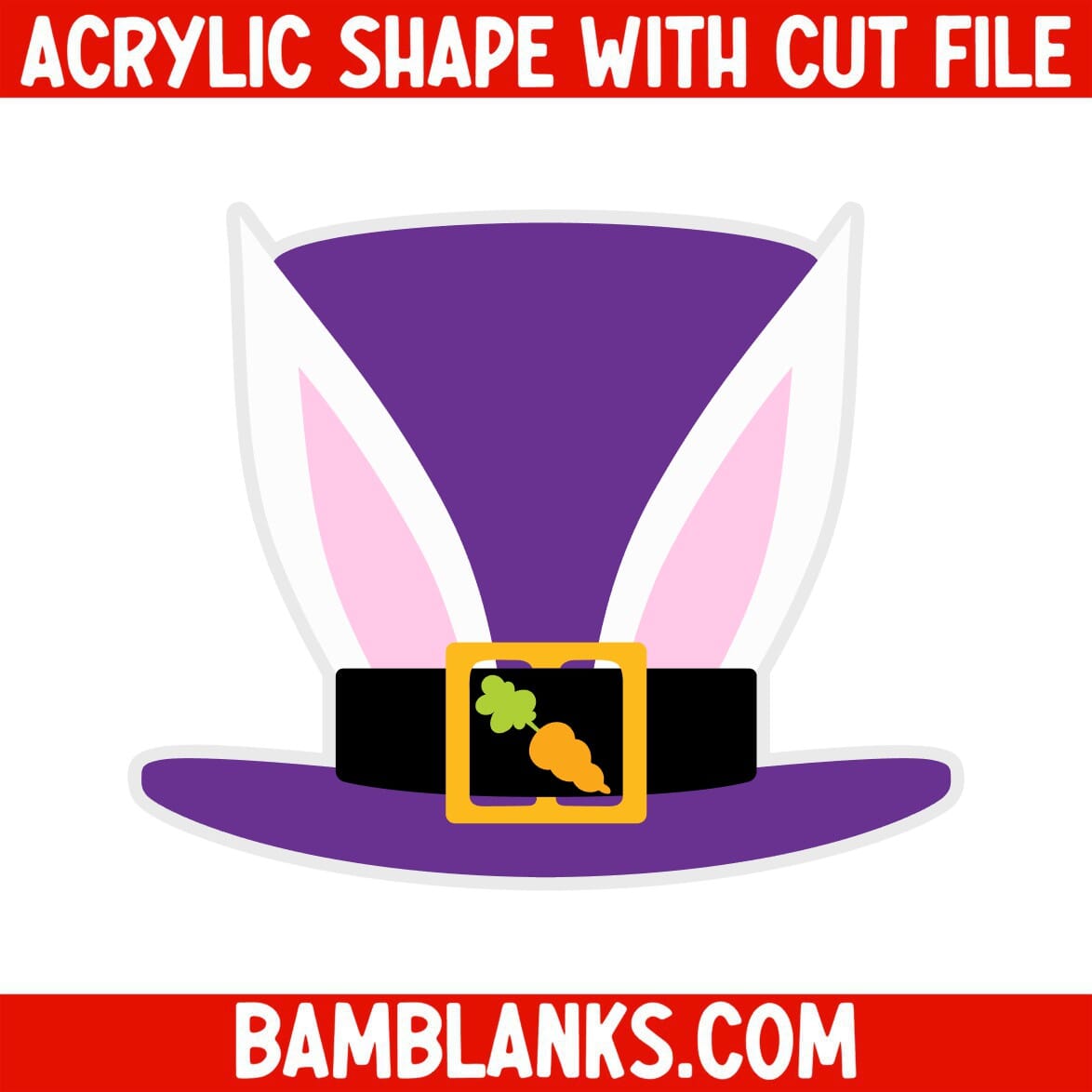 Easter Top Hat - Acrylic Shape #422