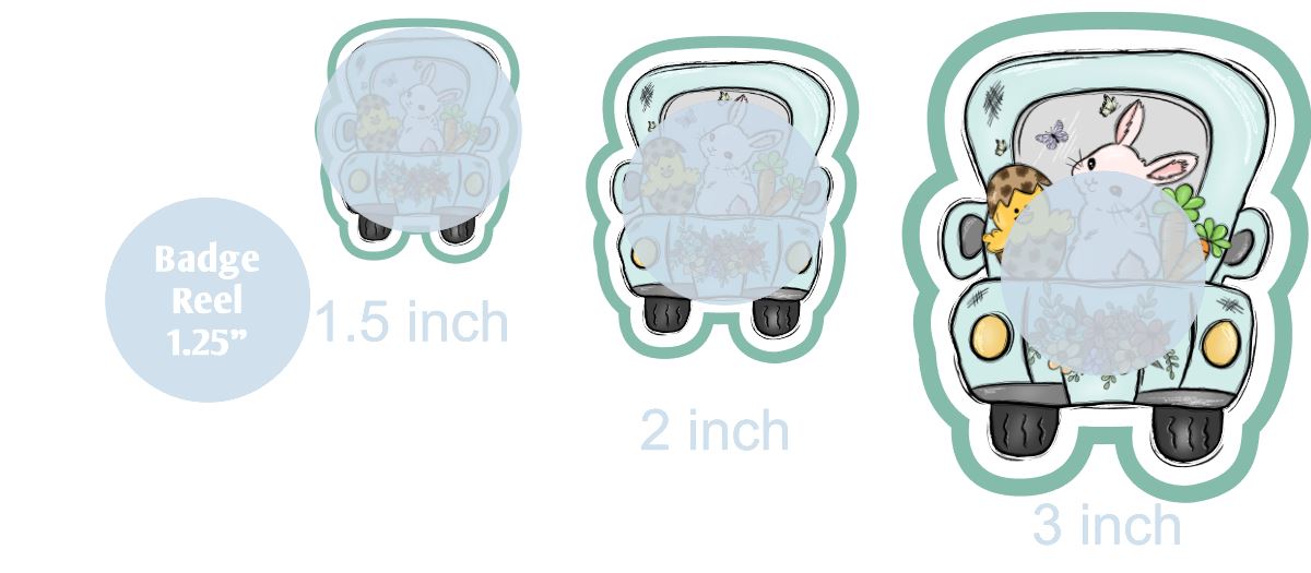 Easter Truck - DECAL AND ACRYLIC SHAPE #DA0352