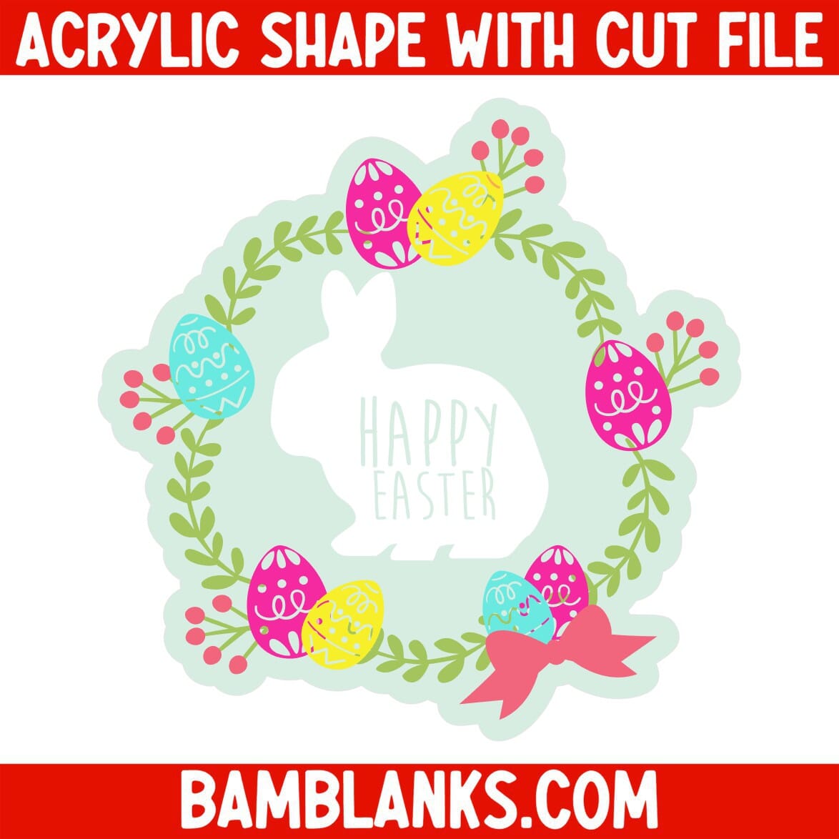 Easter Wreath - Acrylic Shape #1318