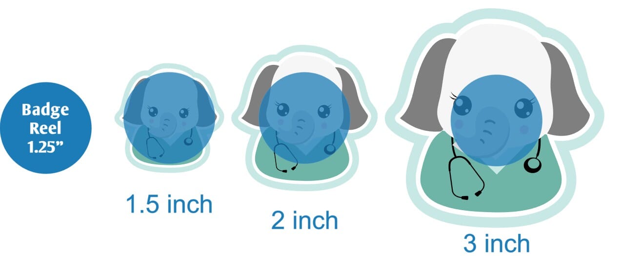 Elephant in Scrubs - DECAL AND ACRYLIC SHAPE #DA0755