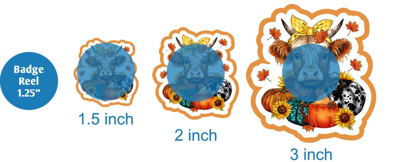 Fall Highland Cow - DECAL AND ACRYLIC SHAPE #DA01317