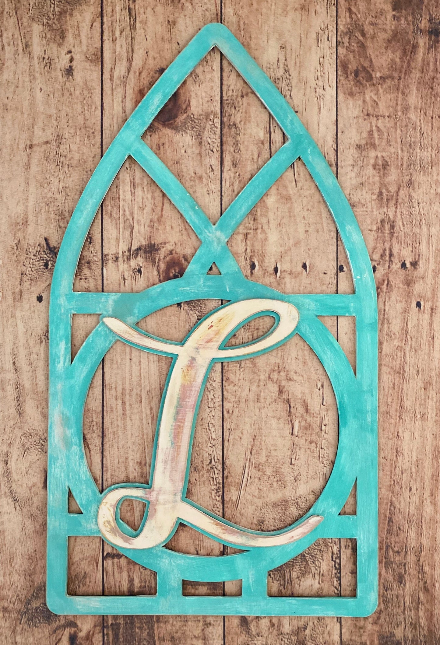 Farm Window Initial Wood Blank #W024