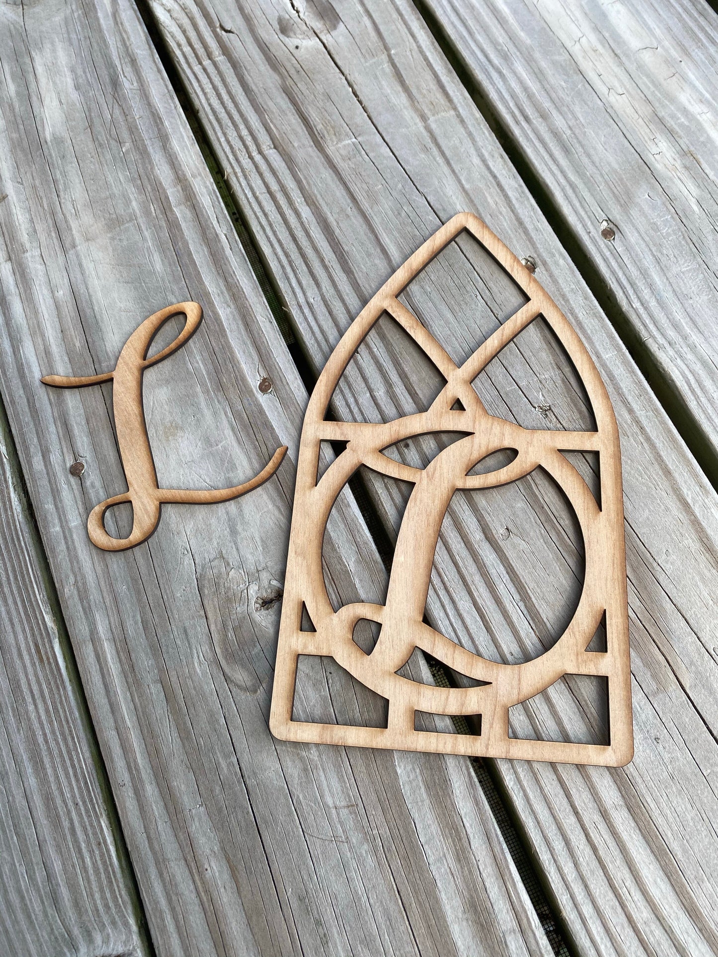 Farm Window Initial Wood Blank #W024