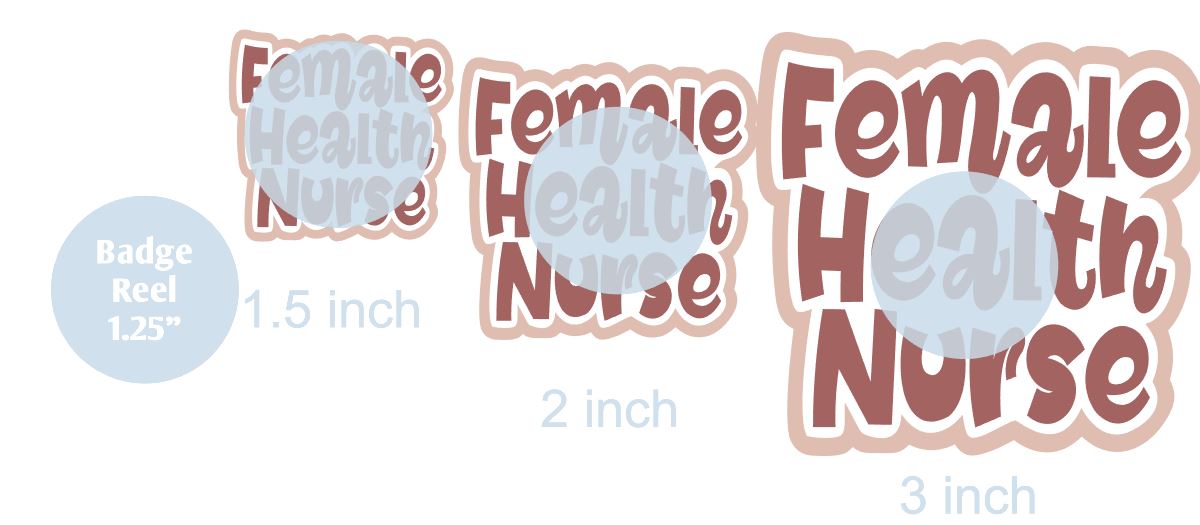 Female Health Nurse - DECAL AND ACRYLIC SHAPE #DA0076