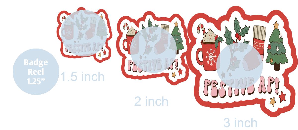 Festive AF - DECAL AND ACRYLIC SHAPE #DA0322