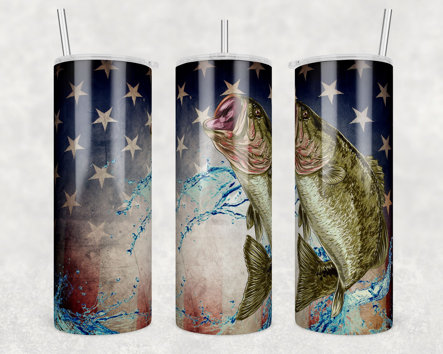 Fish with American Flag - CW0102