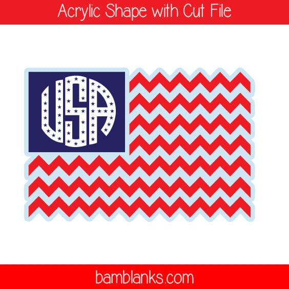 Flag Chevron - Acrylic Shape #986