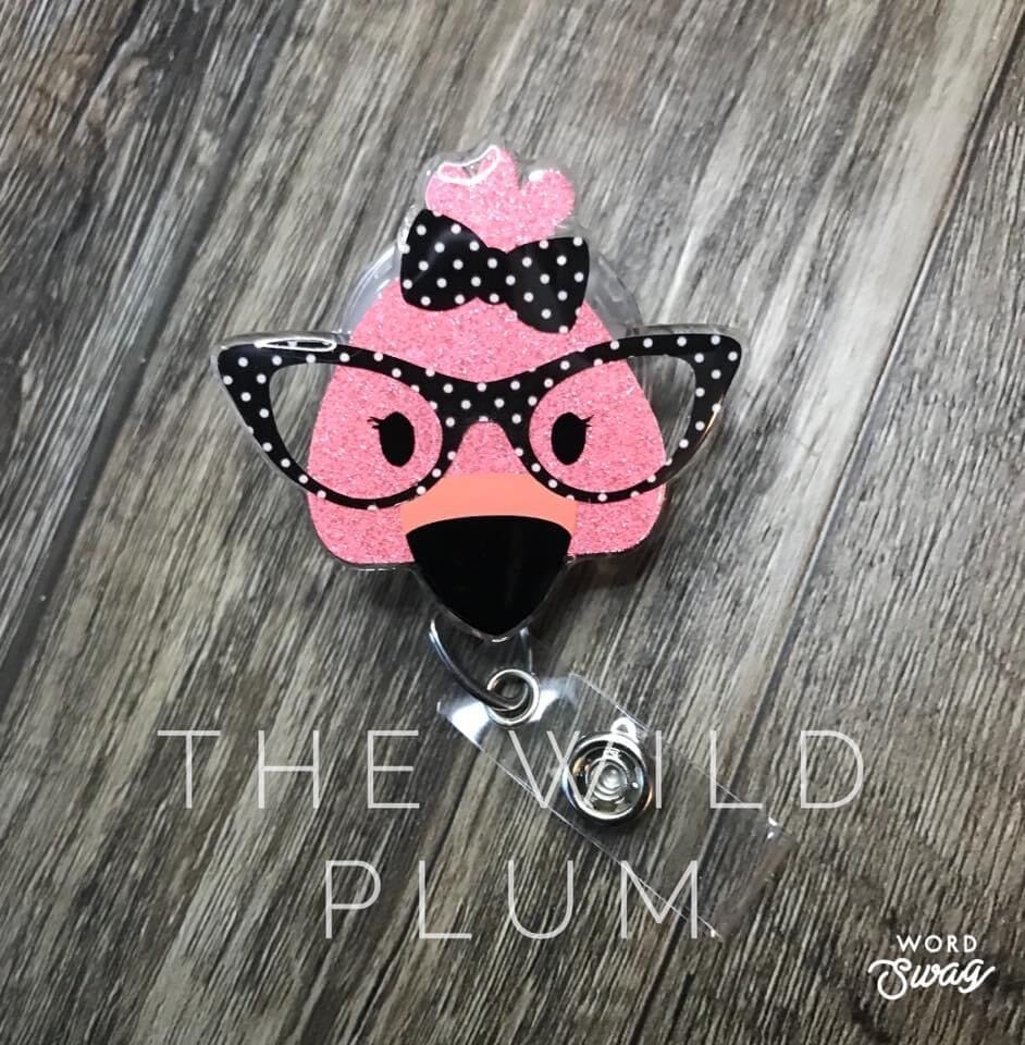 Flamingo with Glasses - Acrylic Shape #306