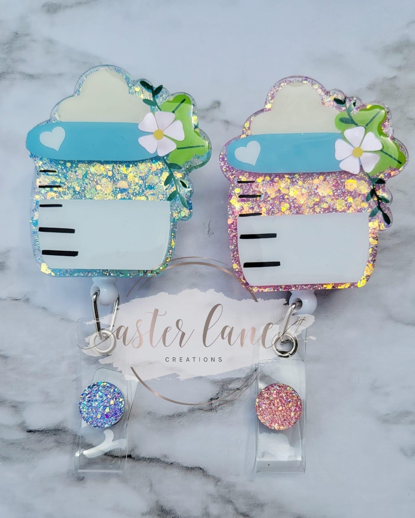 Floral Baby Bottle - Acrylic Shape #1048