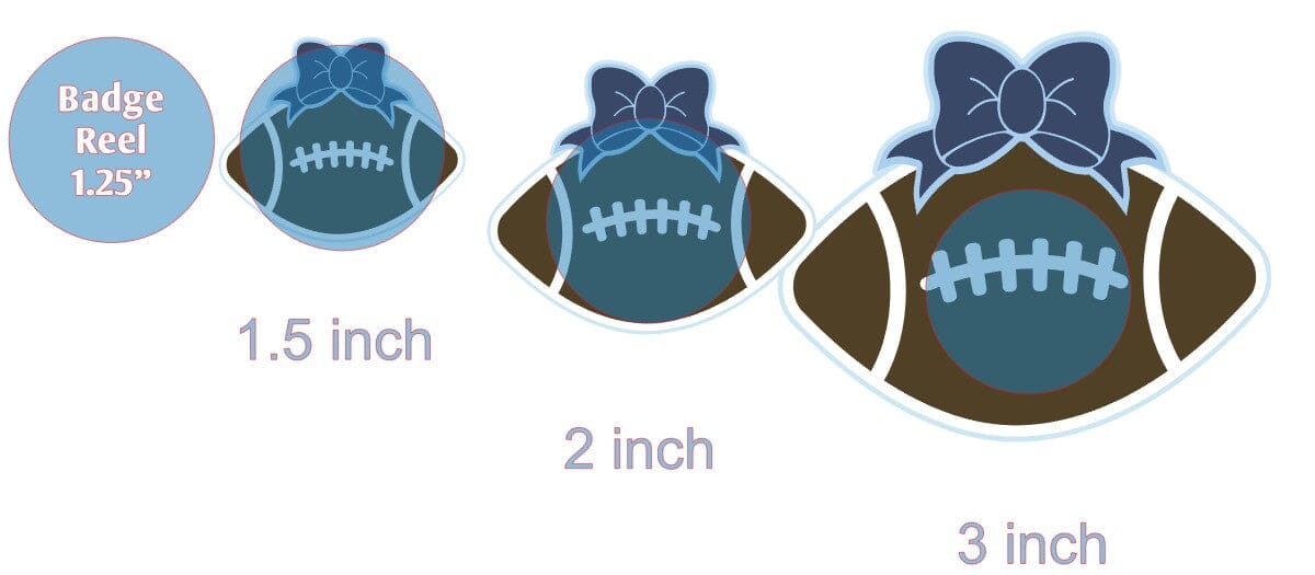 Football with Bow - Acrylic Shape #922