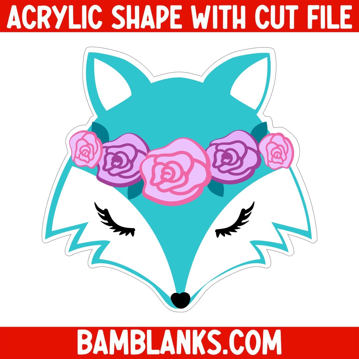 Fox Head - Acrylic Shape #1027