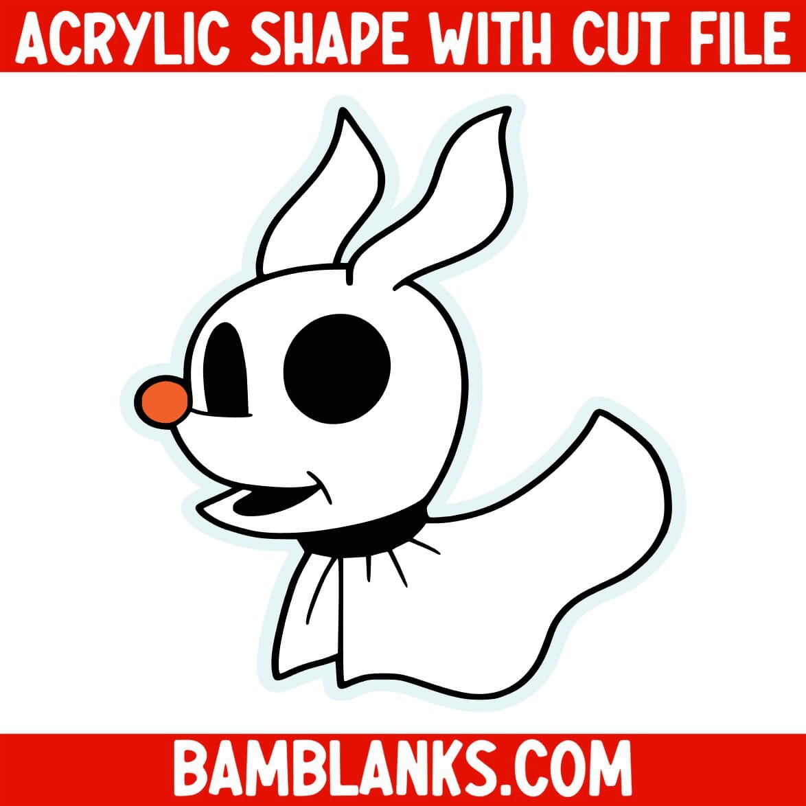 Ghost Dog (Fan Art) - Acrylic Shape #1622 – BAM Blanks and More