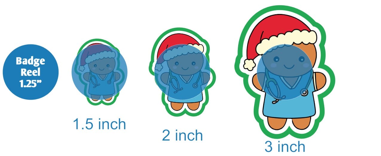 Gingerbread Nurse with Stethoscope - DECAL AND ACRYLIC SHAPE #DA01522