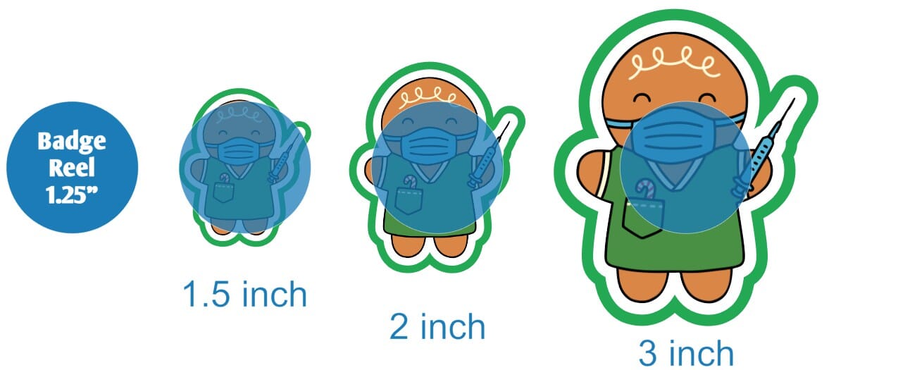 Gingerbread Nurse with Syringe - DECAL AND ACRYLIC SHAPE #DA01521