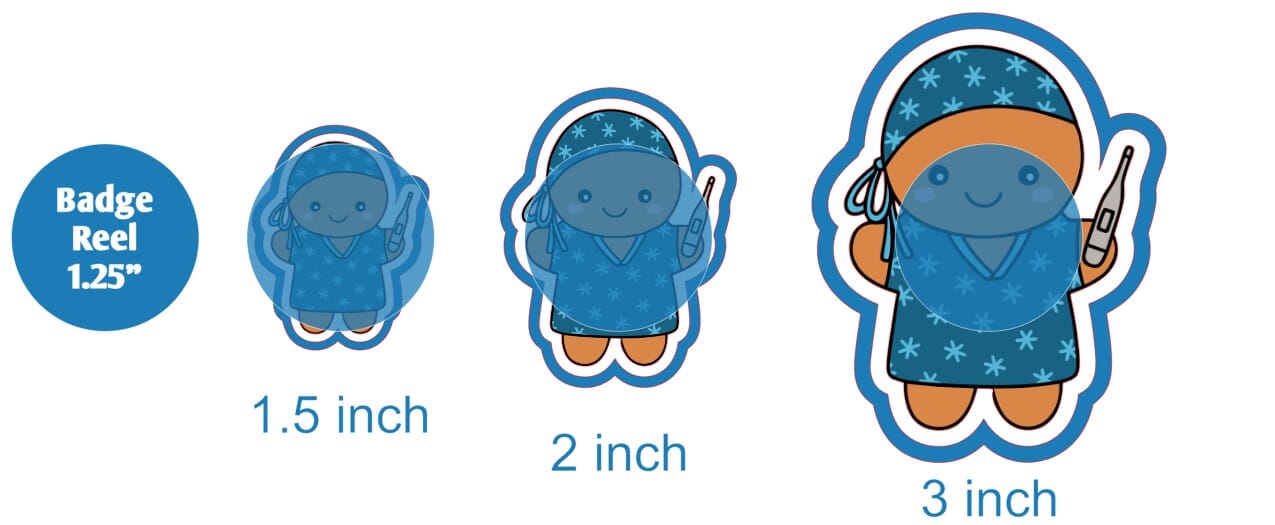 Gingerbread Nurse with Thermometer - DECAL AND ACRYLIC SHAPE #DA01520