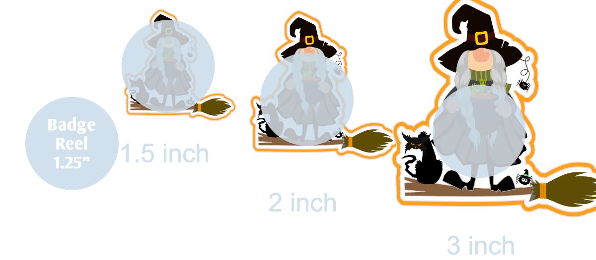 Gnome Witch - DECAL AND ACRYLIC SHAPE #DA0192