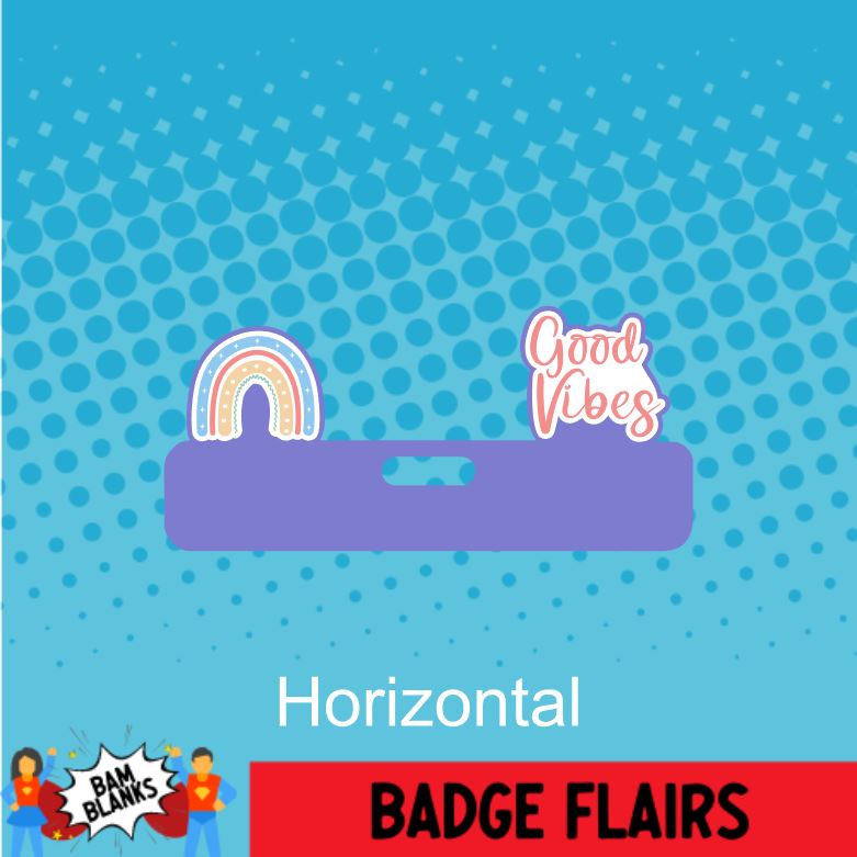 Good Vibes Rainbow - BADGE FLAIR DECAL AND ACRYLIC #BF0003
