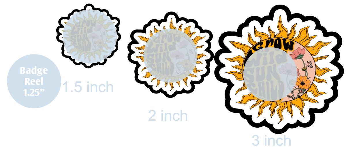 Grow Wild Sun Child - DECAL AND ACRYLIC SHAPE #DA0828