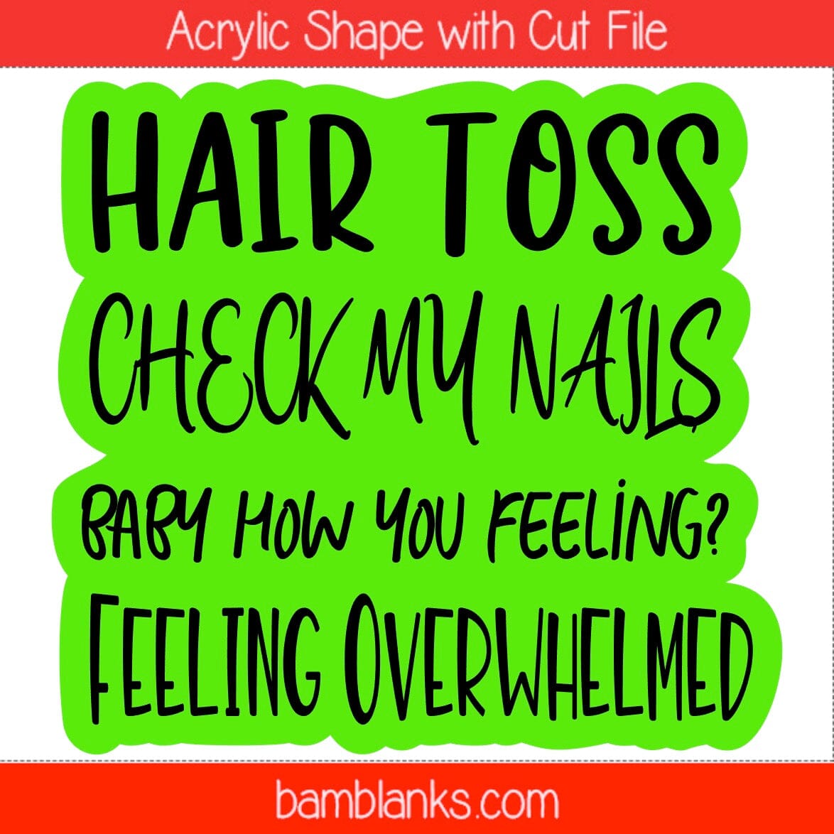 Hair Toss - Acrylic Shape #1431