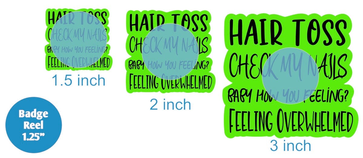 Hair Toss - Acrylic Shape #1431