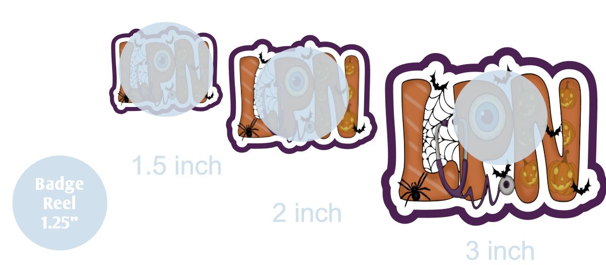 Halloween LPN - DECAL AND ACRYLIC SHAPE #DA