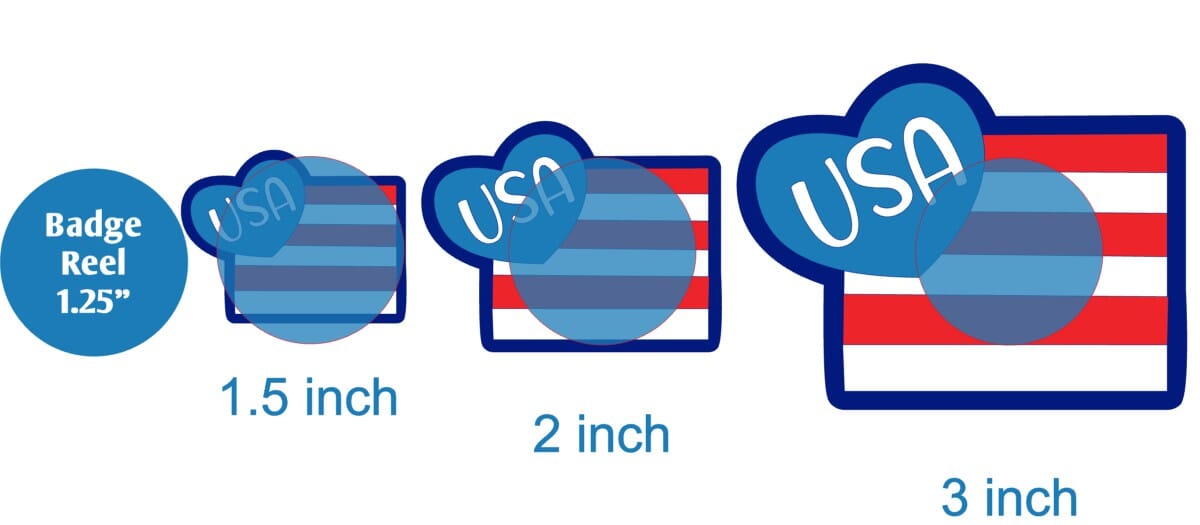 Heart USA Flag - Acrylic Shape #1406