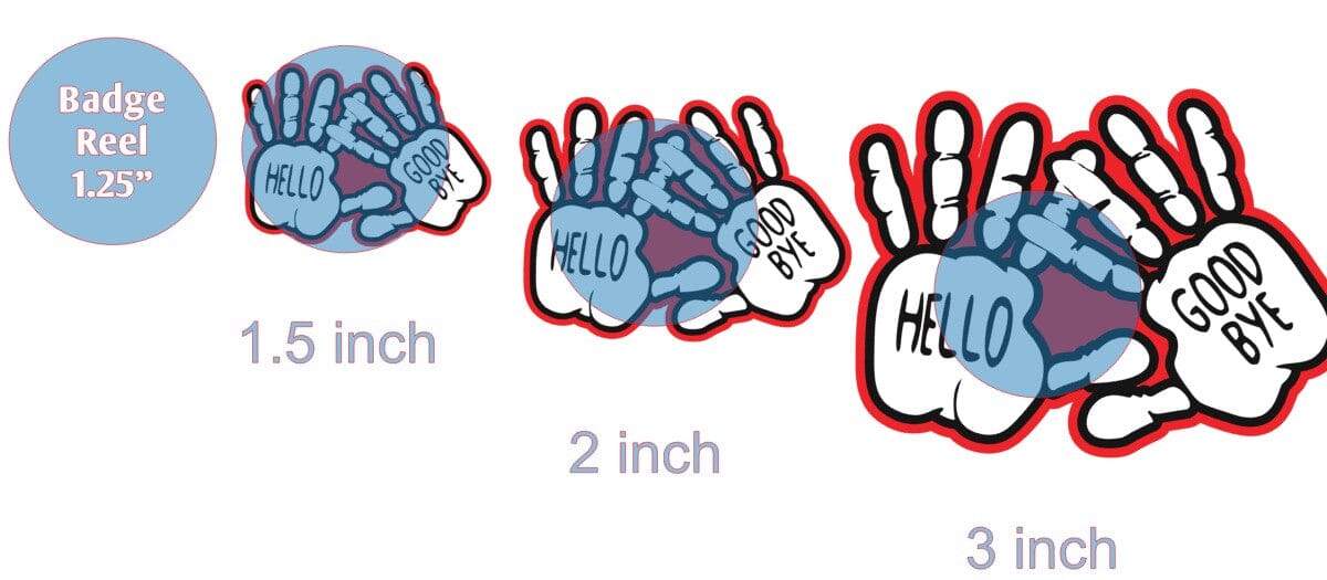 Hello Goodbye Hands - Acrylic Shape #970